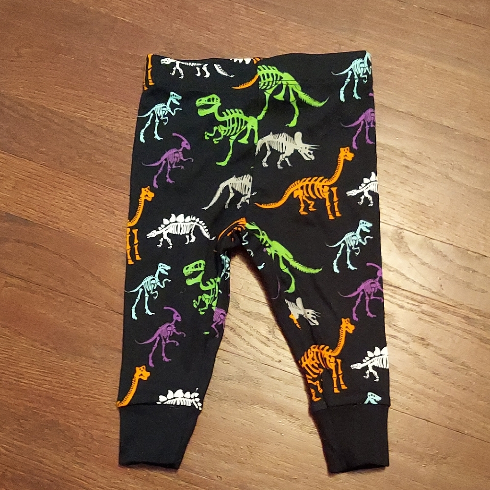 Colorful Dinosaur Print Baby Leggings